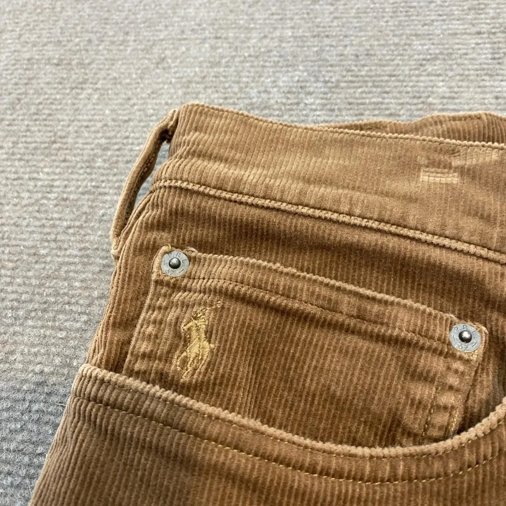 Polo Ralph Lauren Pants Mens 38x30 Brown‎ Varick Slim Straight Corduroy RL Pony